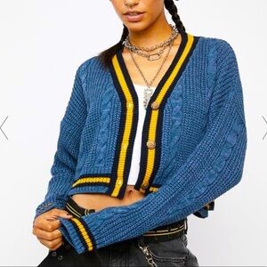 URBAN outfitters BDG Blair’s varsity cable knit cardigan